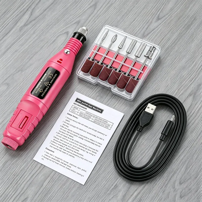 Kit professionnel de manucure avec ponceuse électrique à ongles et accessoires 8