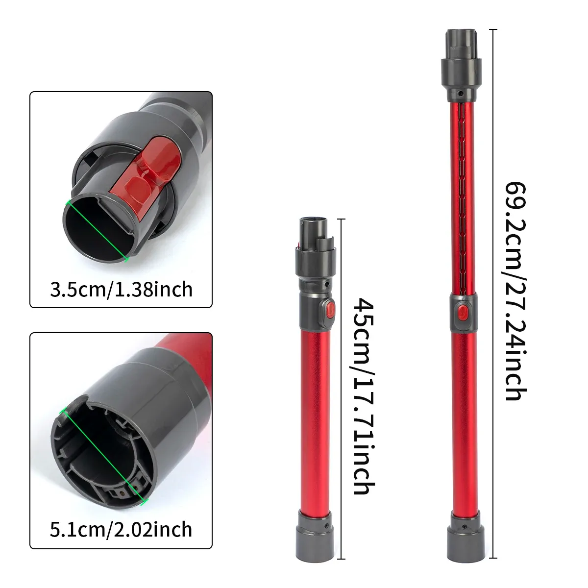 Tige d'extension et tube haute qualité pour aspirateur balai sans fil Dyson V7, V8, V10, V11 et V15 4