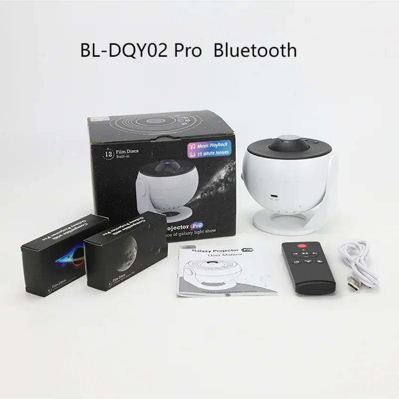Projecteur d'étoiles Galaxy HD à disque Lmage amélioré, veilleuse planétarium avec télécommande et fonction Bluetooth pour chambre 7