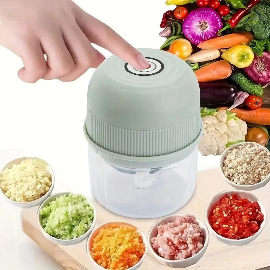 Hachoir électrique 260 ml pour ail et oignon à démarrage par simple pression - Image 1