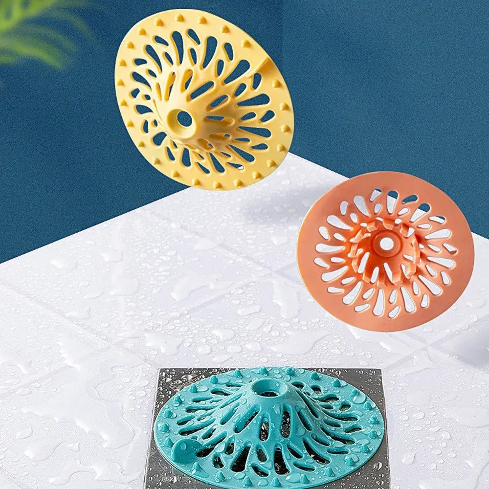 Bouchon filtre anti-cheveux pour douche, baignoire et évier de cuisine 2