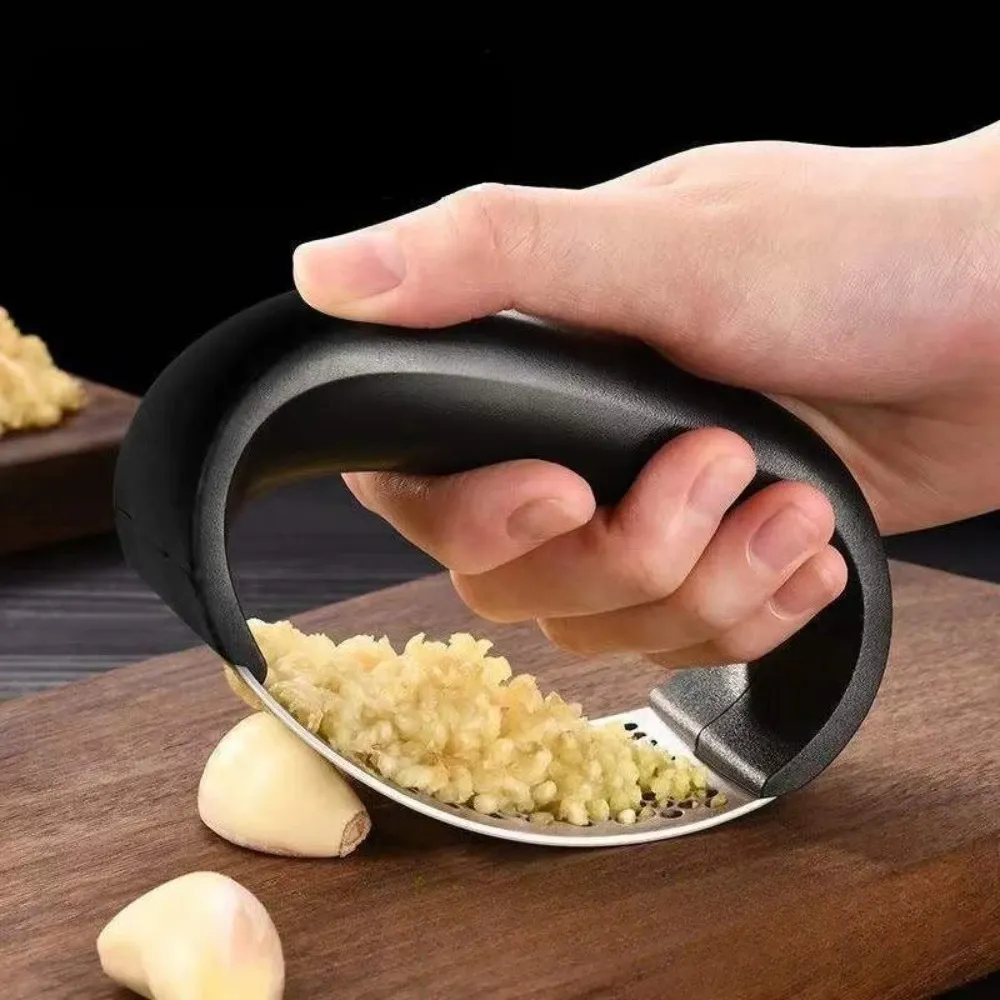 Presse-ail manuel en acier inoxydable, écrase-ail, outil pour hacher l'ail, ustensile pour fruits et légumes, accessoire de cuisine, gadget 1