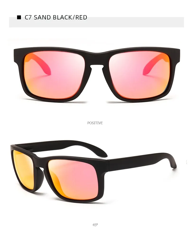 Lunettes de soleil carrées, finition de la monture