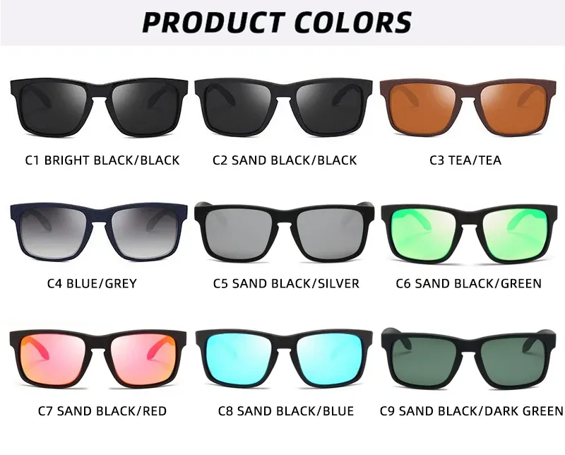 Lunettes de soleil carrées, détail des verres
