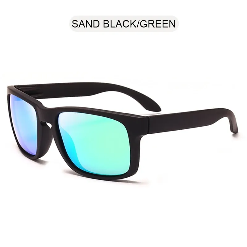 Lunettes de soleil carrées polarisées unisexes, style vintage, monture noire en plastique, protection UV400, idéales pour les sports de plein air 13