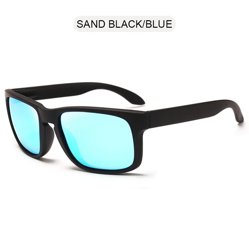 Lunettes de soleil carrées polarisées unisexes, style vintage, monture noire en plastique, protection UV400, idéales pour les sports de plein air 10
