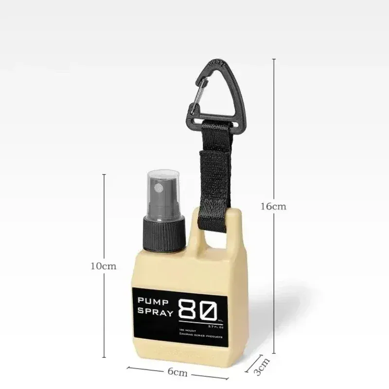 Flacon vaporisateur rechargeable avec mousqueton, pompe portable pour le camping et les voyages 6