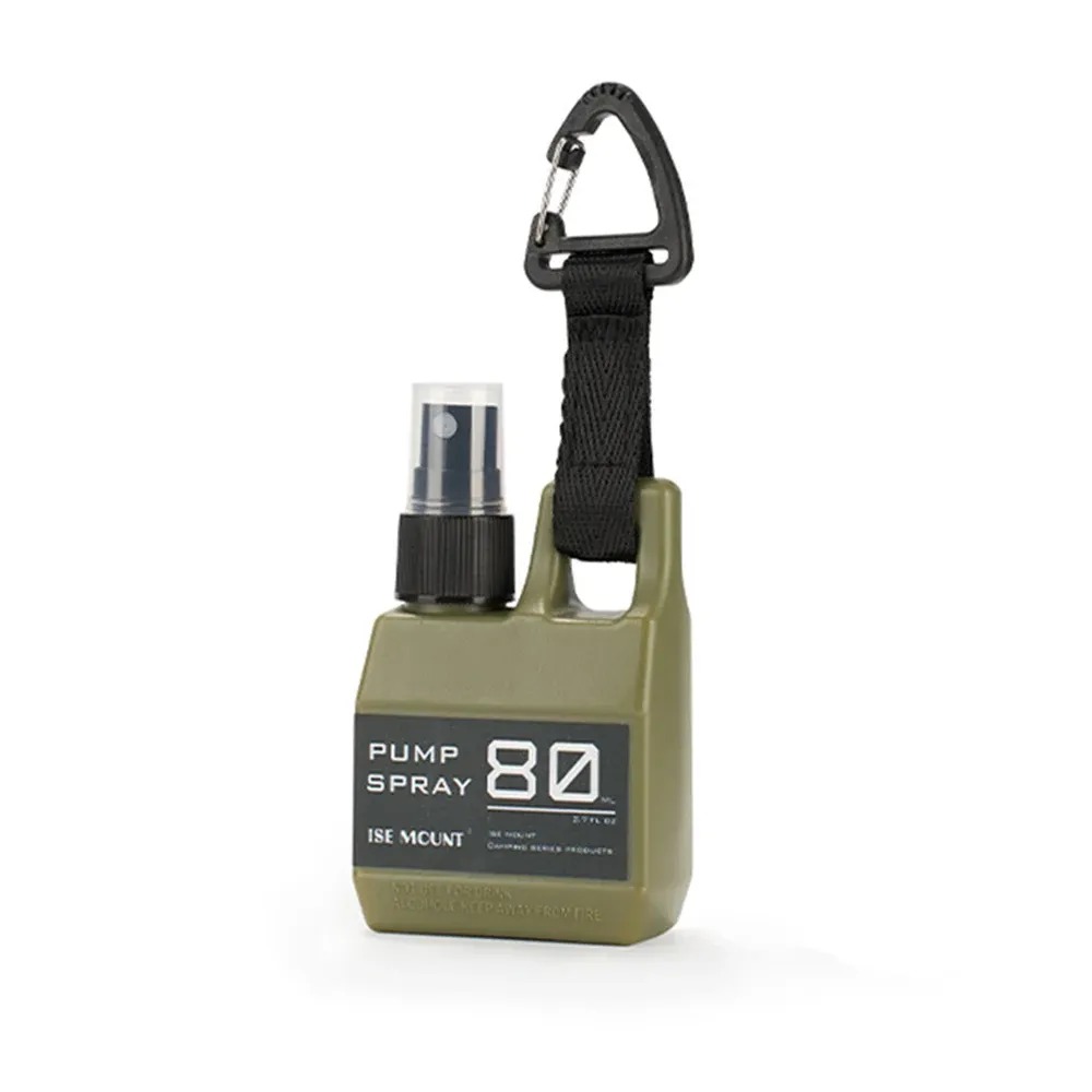 Flacon vaporisateur rechargeable avec mousqueton, pompe portable pour le camping et les voyages 9