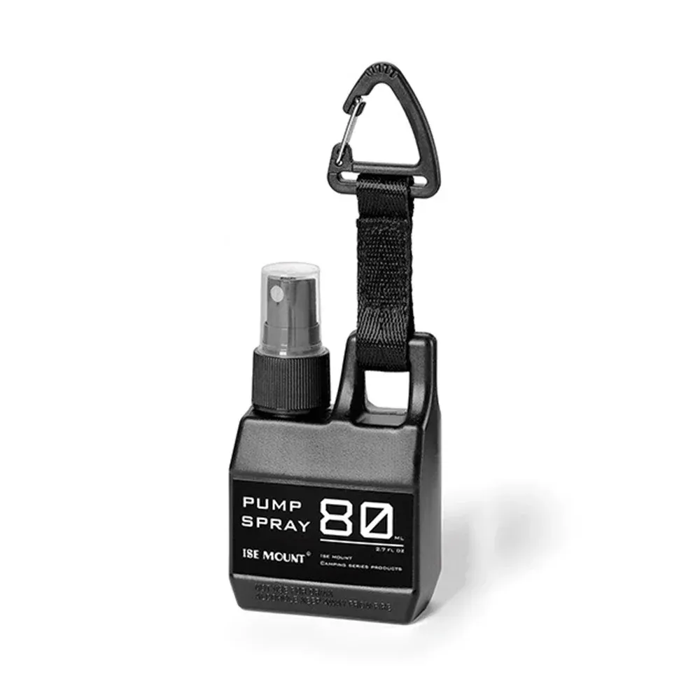 Flacon vaporisateur rechargeable avec mousqueton, pompe portable pour le camping et les voyages 7