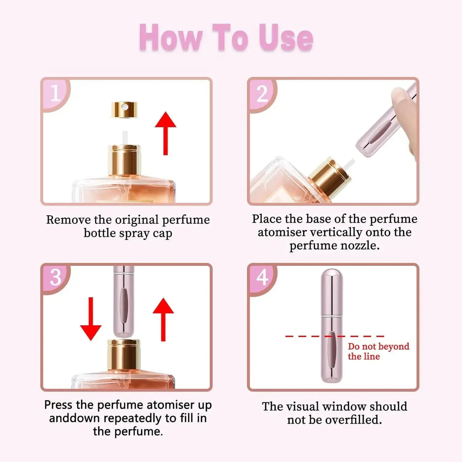 5 pièces Flacons vaporisateurs rechargeables 5 ml, mini flacons de voyage vides pour parfum 4
