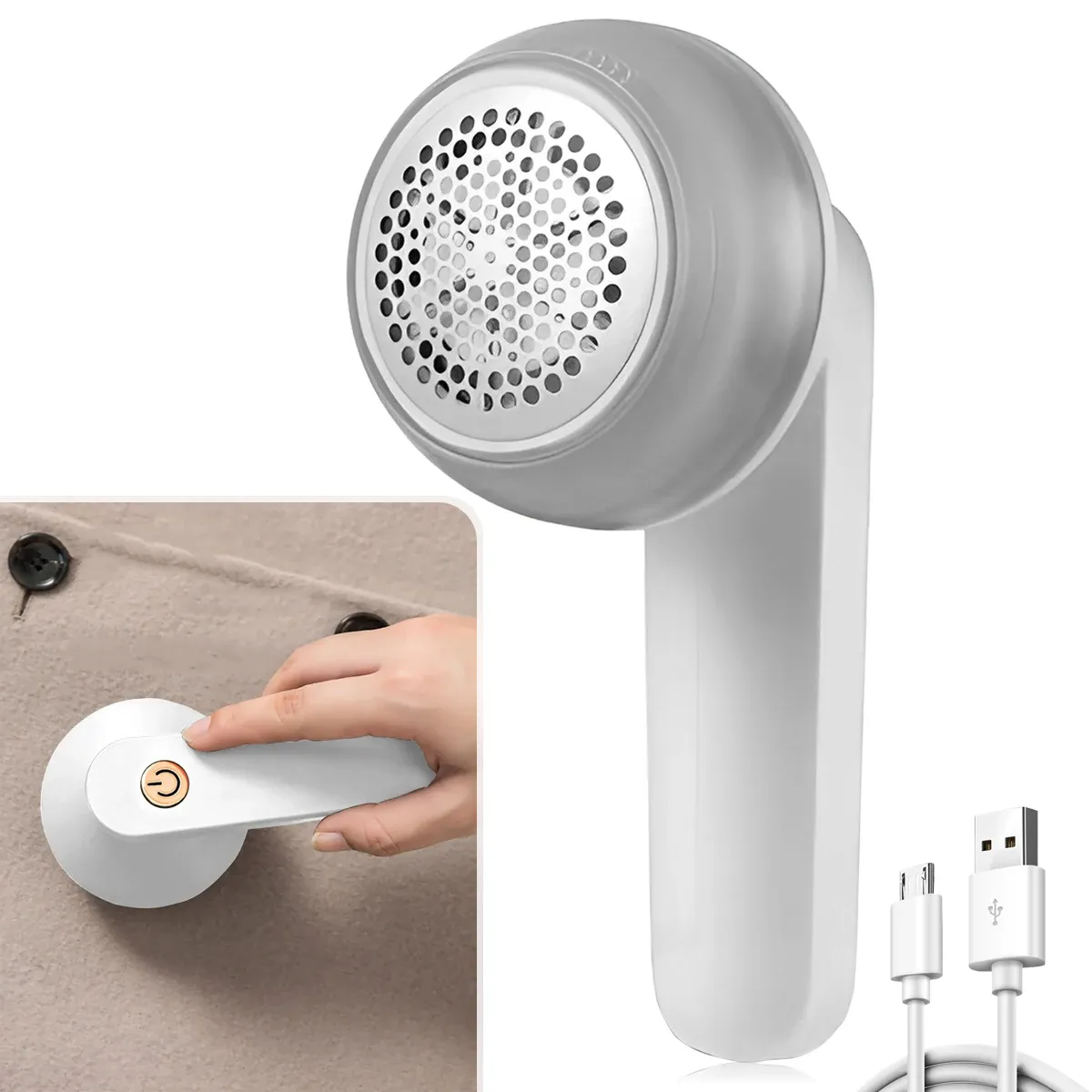Rasoir anti-bouloches électrique rechargeable pour vêtements 12