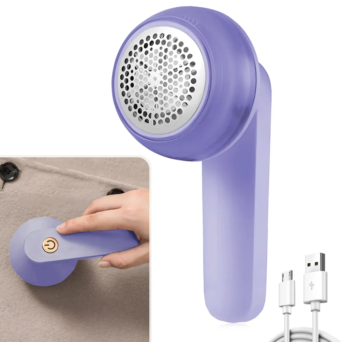 Rasoir anti-bouloches électrique rechargeable pour vêtements 8