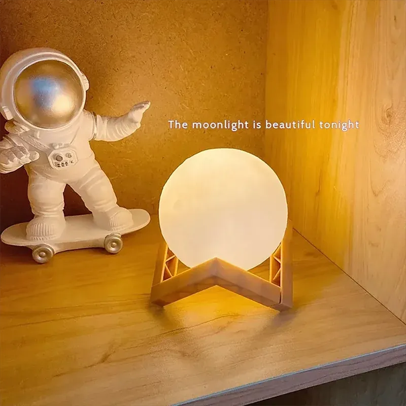 Veilleuse Lune LED, décoration de chambre