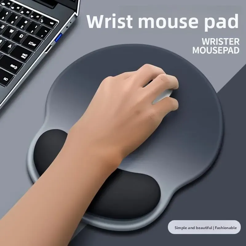 Tapis de souris ergonomique avec repose-poignet confortable, antidérapant et doux