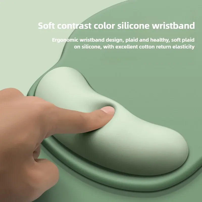 Tapis de souris ergonomique avec repose-poignet confortable, antidérapant et doux 6