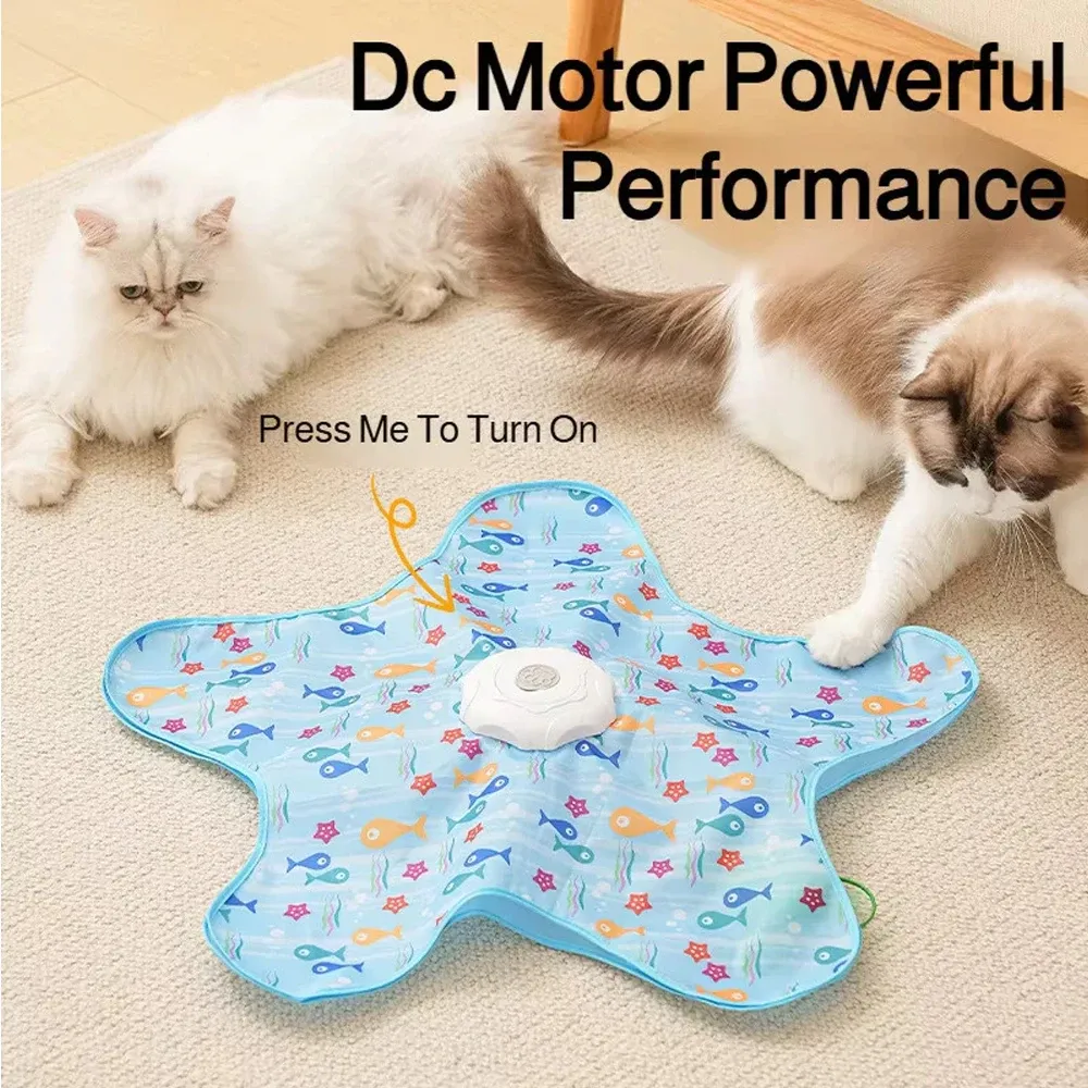 Jouet interactif pour chat : souris couineuse cachée activée par le mouvement, avec plumes mobiles pour chaton 2