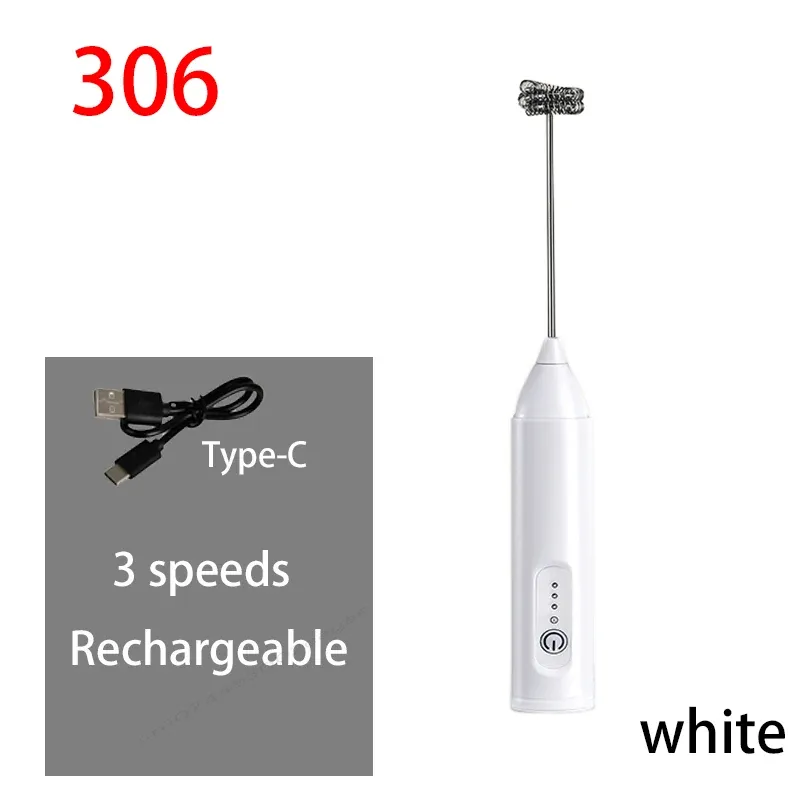 Mousseur à lait électrique chauffant et batteur à œufs sans fil rechargeable USB-C, 3 vitesses, portable 10