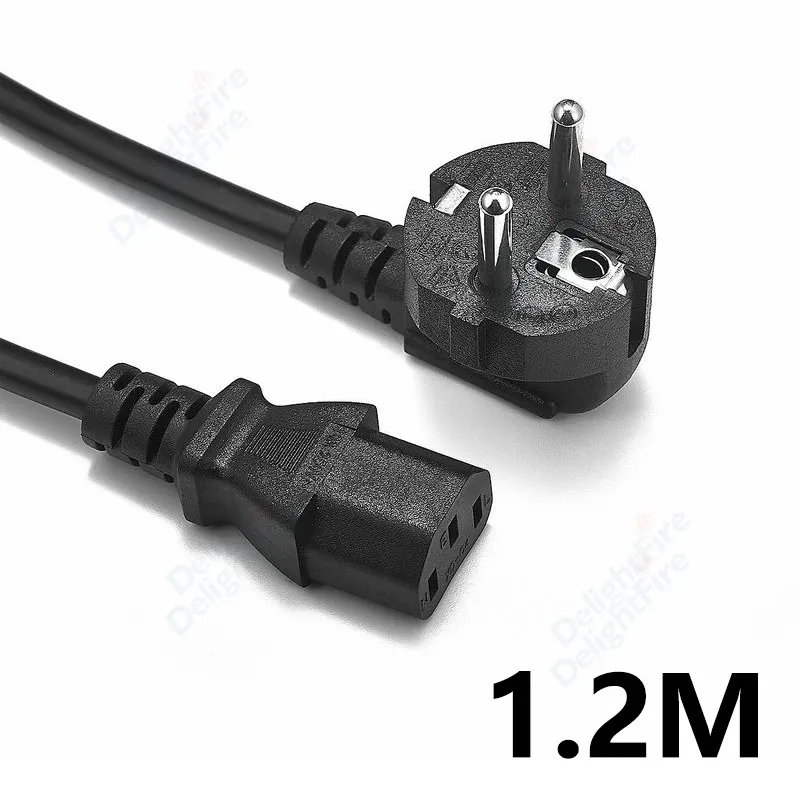 Câble d'alimentation UE, IEC C13, 1,2 m, 1,5 m, 2 m, 3 m, pour ordinateur, téléviseur LG, écran et ordinateur portable 14
