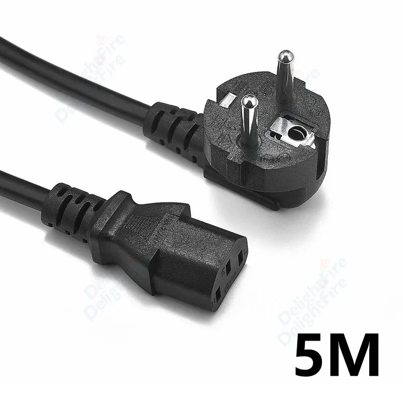 Câble d'alimentation UE, IEC C13, 1,2 m, 1,5 m, 2 m, 3 m, pour ordinateur, téléviseur LG, écran et ordinateur portable 10