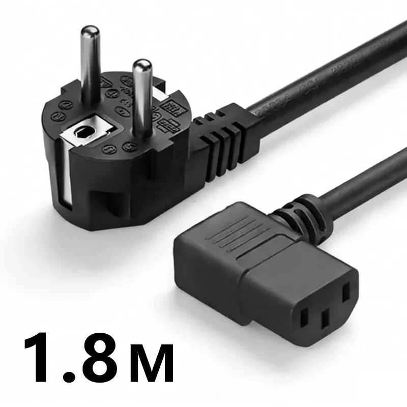 Câble d'alimentation UE, IEC C13, 1,2 m, 1,5 m, 2 m, 3 m, pour ordinateur, téléviseur LG, écran et ordinateur portable 8