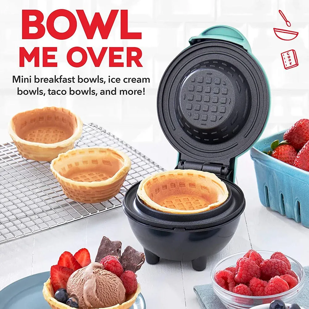 Mini gaufrier bol 110 V/220 V pour petit-déjeuner, tartes aux œufs, glaces et rouleaux d'œufs, idéal pour la cuisine maison - Image 1