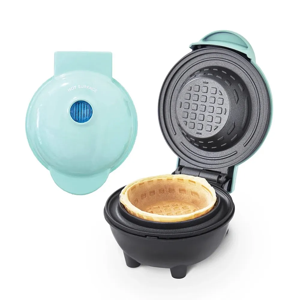 Mini gaufrier bol 110 V/220 V pour petit-déjeuner, tartes aux œufs, glaces et rouleaux d'œufs, idéal pour la cuisine maison 4