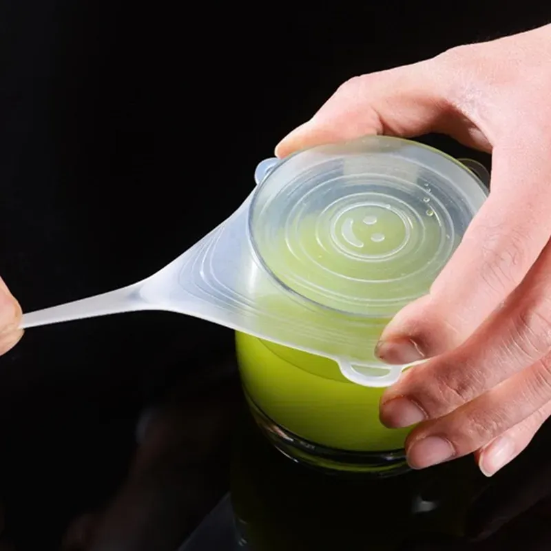 Couvercles en silicone extensibles, réutilisables et hermétiques pour conserver les aliments frais 3