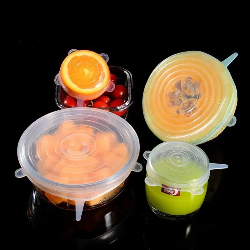 Couvercle en silicone sur un bol
