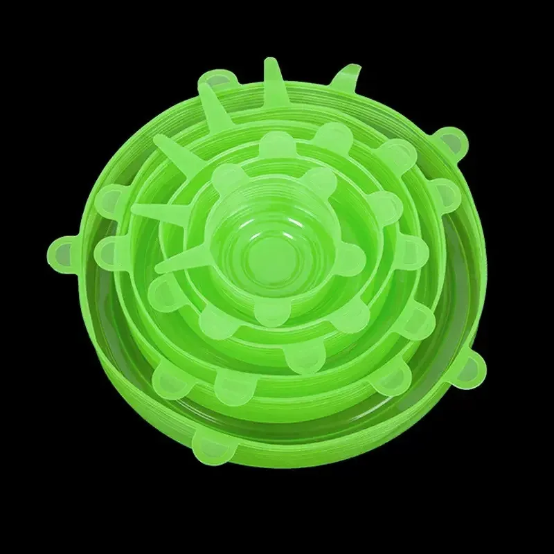 Couvercles en silicone extensibles, réutilisables et hermétiques pour conserver les aliments frais 8