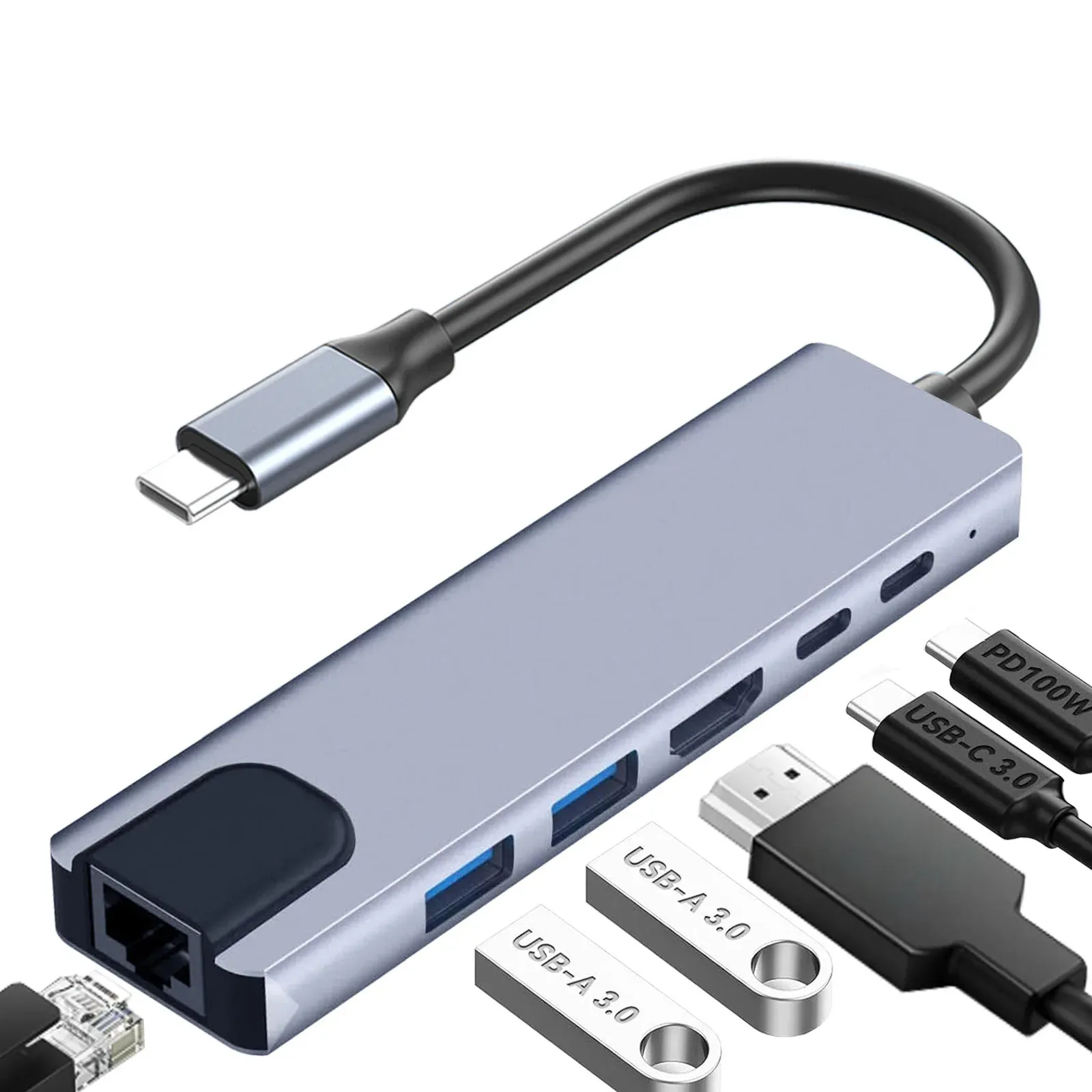 Hub USB-C détails des ports