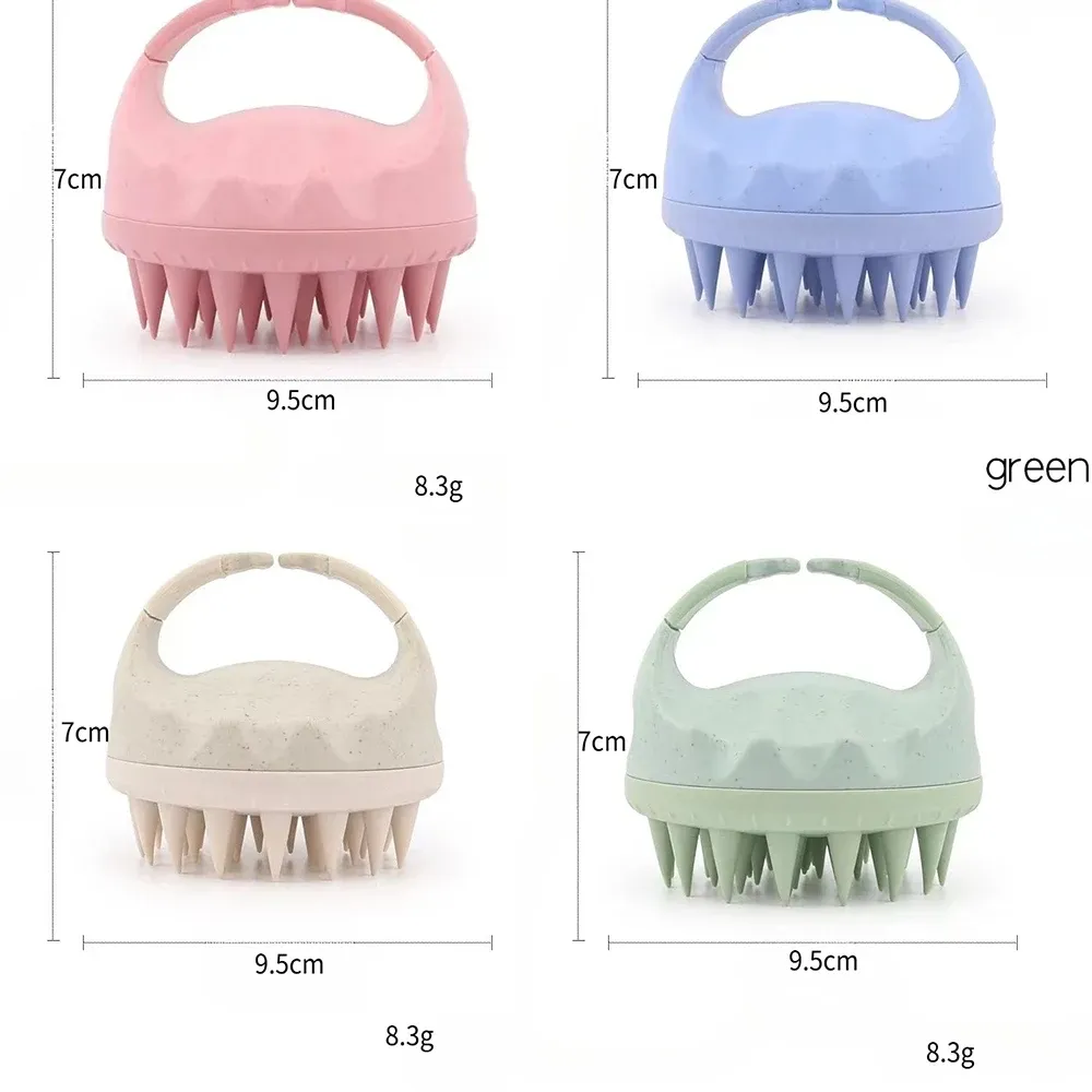 Brosse de massage du cuir chevelu en silicone, nettoyage et soin du cuir chevelu, utilisable à sec ou humide, unisexe, anti-pellicules 7