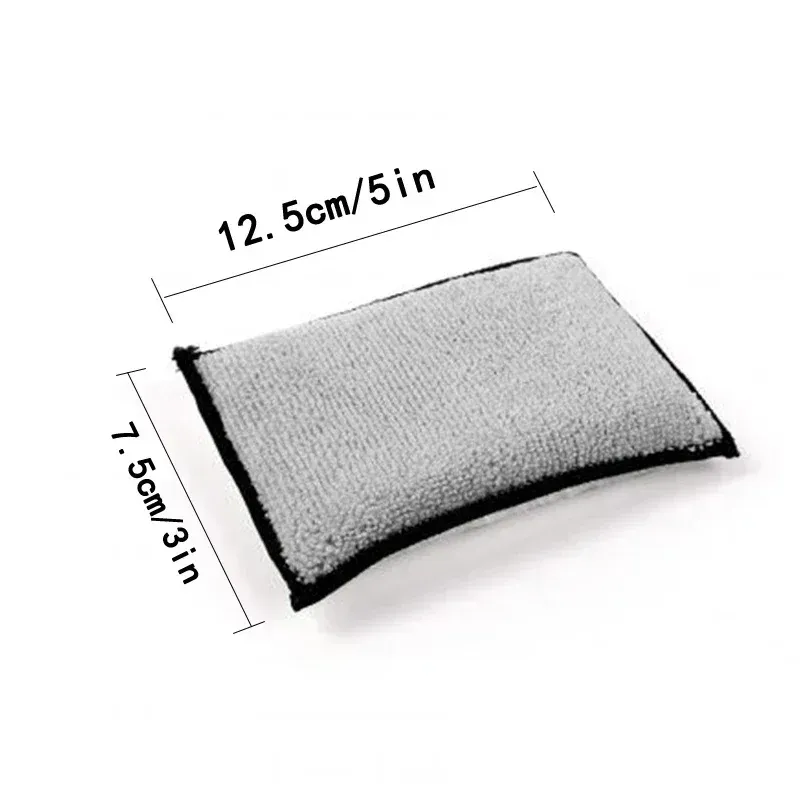 Éponge en microfibre double face pour nettoyage automobile et entretien du cuir, lot de 2 à 10 pièces 4