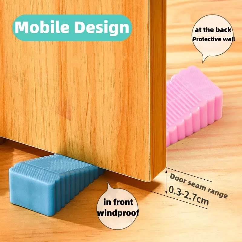 Butée de porte en silicone de sécurité, anti-collision, pour la maison et le bureau 4