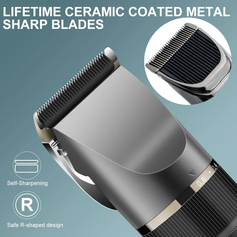 Tondeuse à cheveux électrique avec écran LED, tondeuse professionnelle étanche pour hommes et enfants, coupe de cheveux et de barbe 4