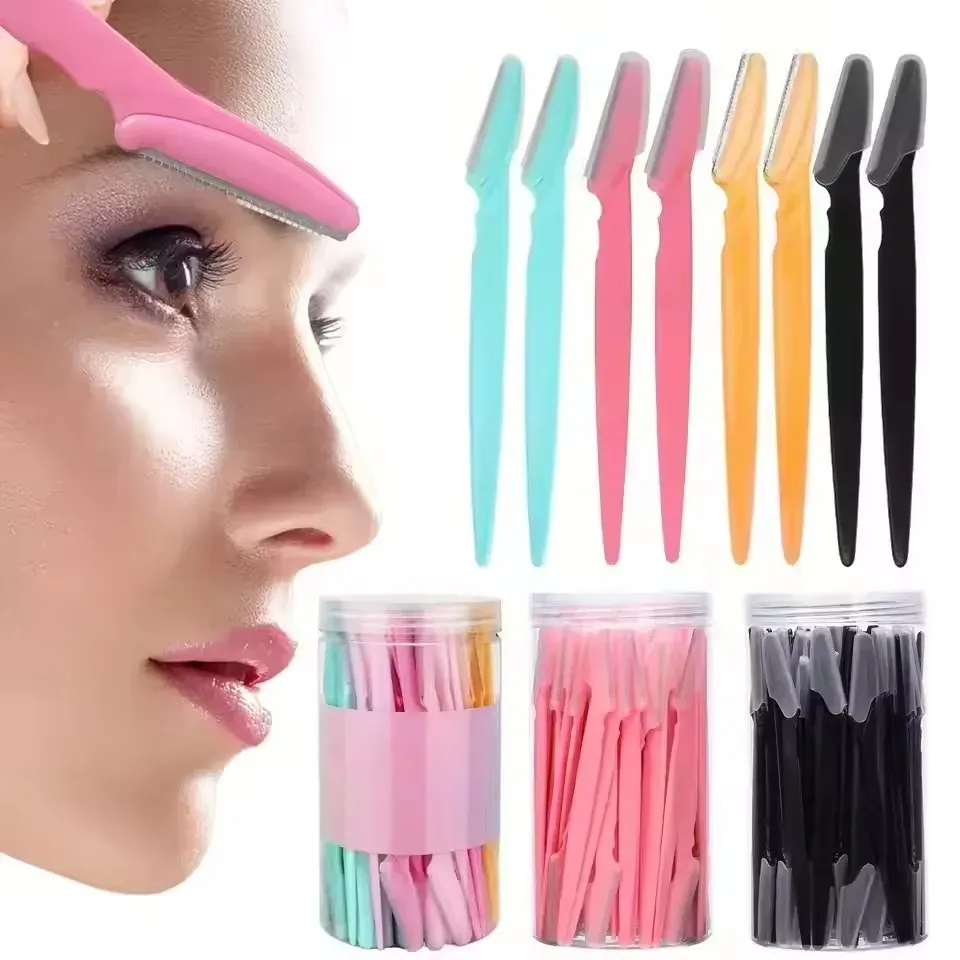 Tondeuse à sourcils, outil de beauté pour le maquillage, rasoir à sourcils sécuritaire, rasoir pour l'épilation du visage et du corps, lames de rasoir pour femmes, couteau à façonner les sourcils - Image 1