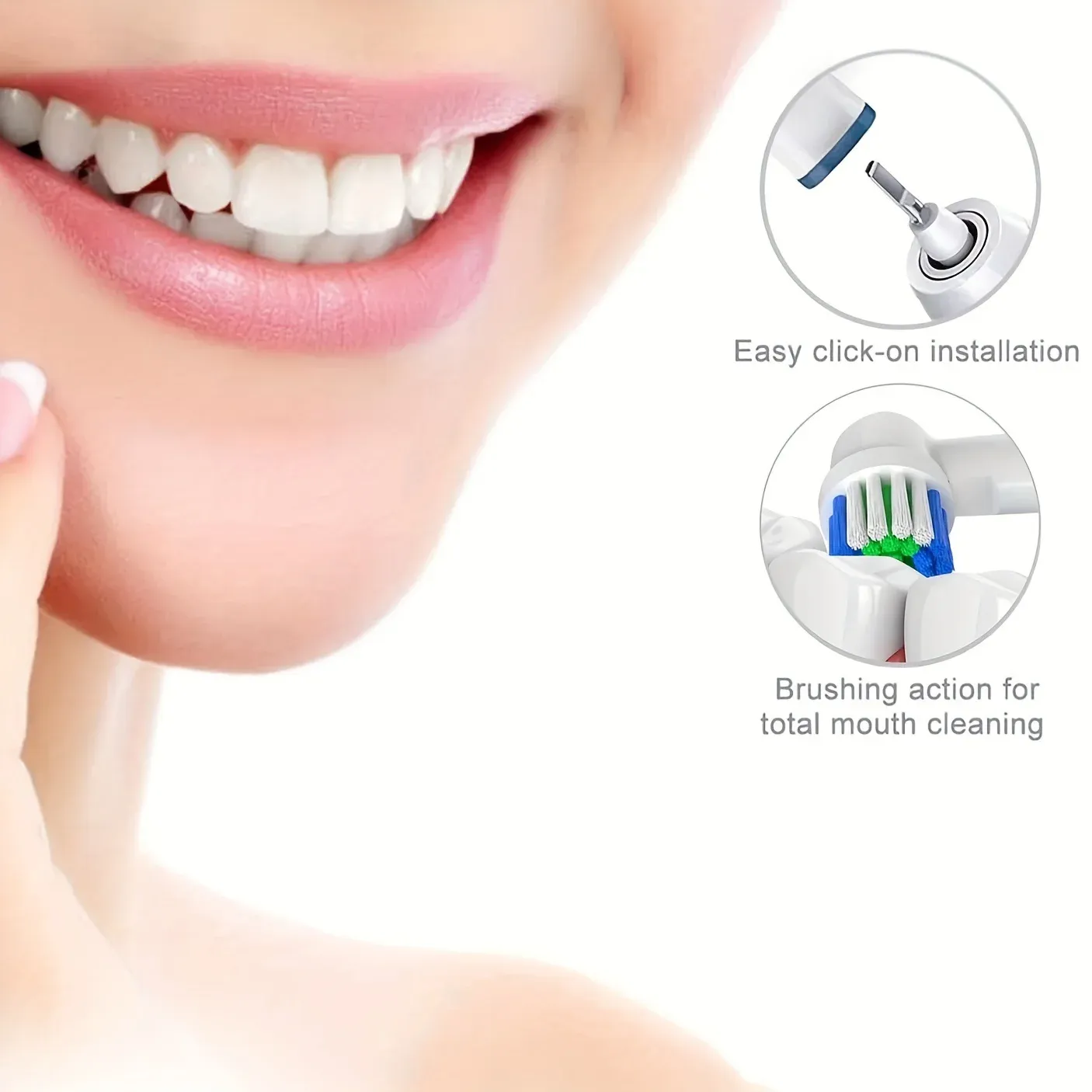 Têtes de brosse à dents de rechange compatibles Oral-B et Braun, lot de 4, 12, 16 ou 20 pièces 6