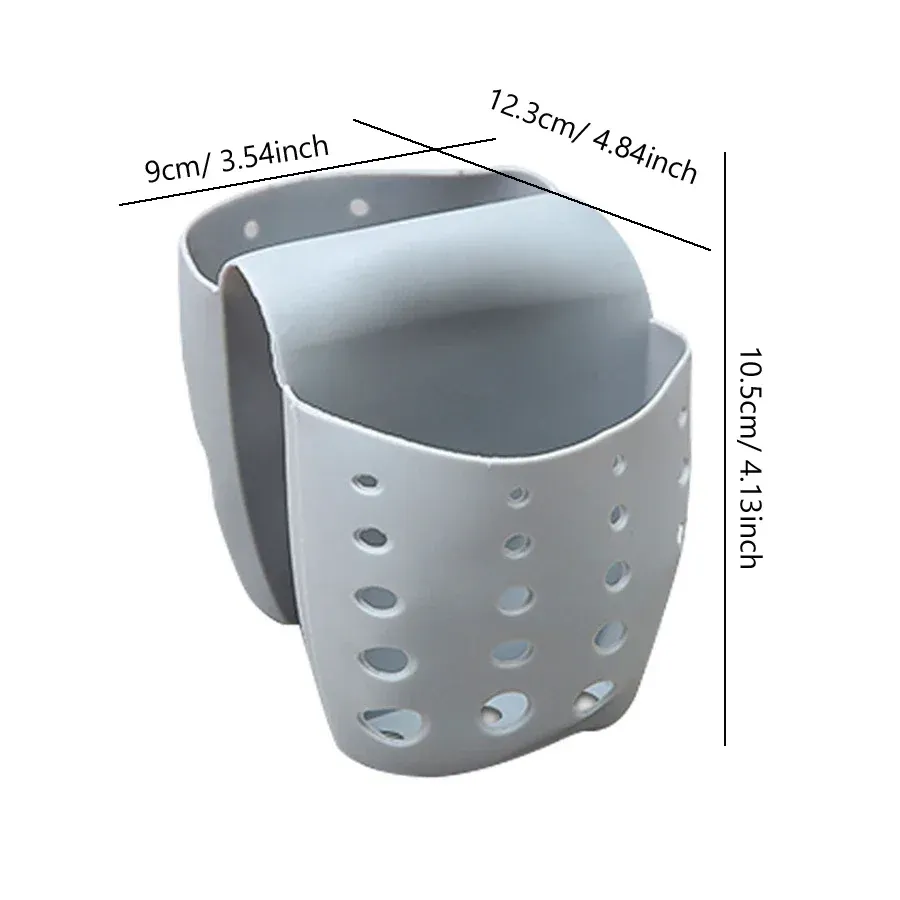 Évier de cuisine double panier organisateur à ustensiles avec porte-éponge et distributeur de savon, égouttoir suspendu 6