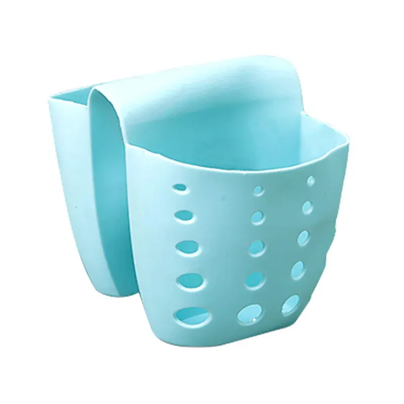 Évier de cuisine double panier organisateur à ustensiles avec porte-éponge et distributeur de savon, égouttoir suspendu 8