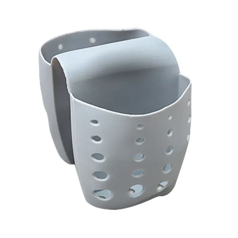 Évier de cuisine double panier organisateur à ustensiles avec porte-éponge et distributeur de savon, égouttoir suspendu 9