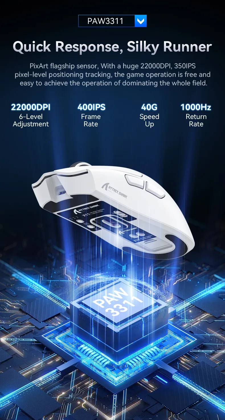 Attack Shark X11, finition et ergonomie
