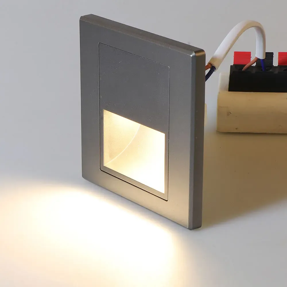 Détecteur de mouvement PIR avec capteur de lumière, lampe LED murale encastrée pour escalier et chambre à coucher, veilleuse LED, AC 110 V-220 V 5