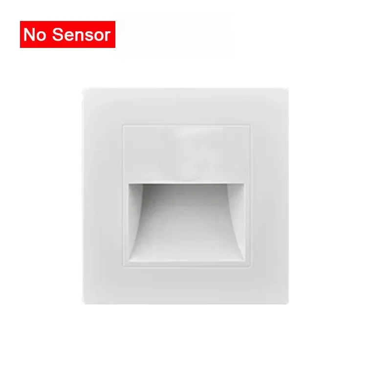 Détecteur de mouvement PIR avec capteur de lumière, lampe LED murale encastrée pour escalier et chambre à coucher, veilleuse LED, AC 110 V-220 V 20