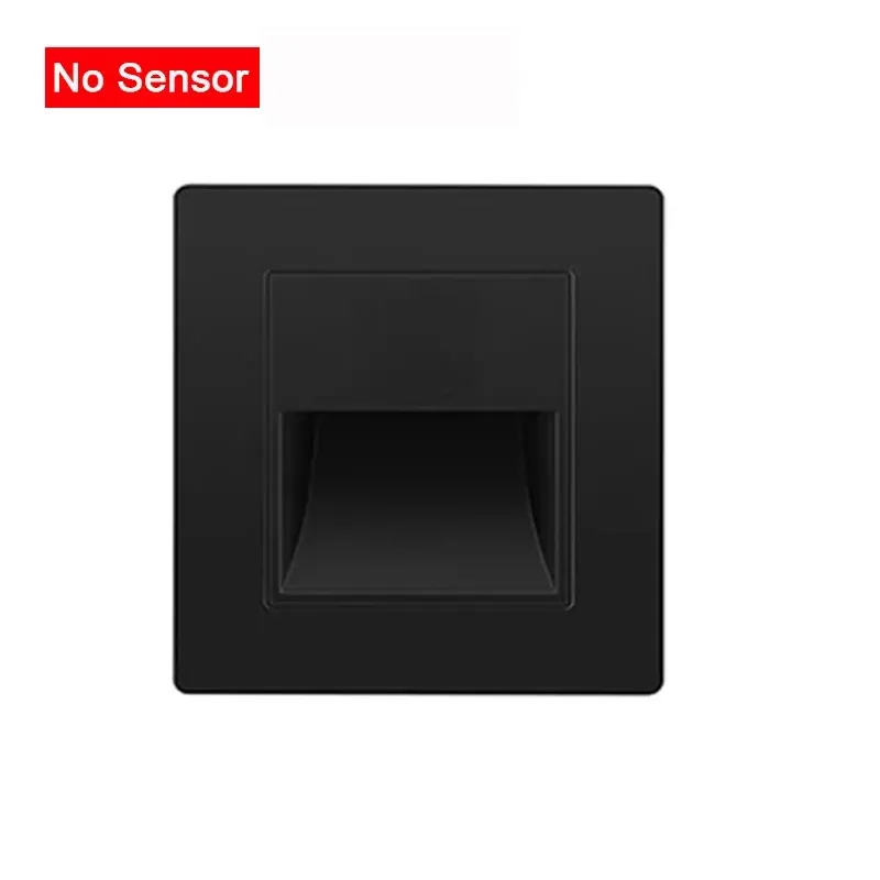 Détecteur de mouvement PIR avec capteur de lumière, lampe LED murale encastrée pour escalier et chambre à coucher, veilleuse LED, AC 110 V-220 V 22