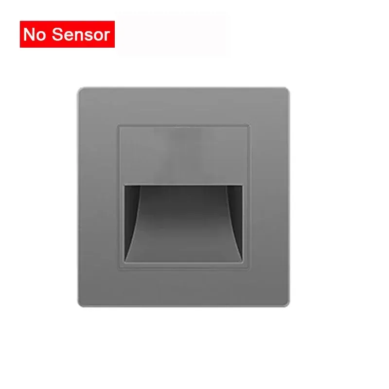 Détecteur de mouvement PIR avec capteur de lumière, lampe LED murale encastrée pour escalier et chambre à coucher, veilleuse LED, AC 110 V-220 V 21