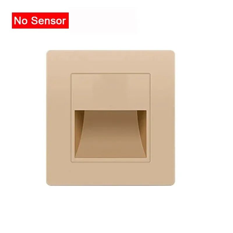 Détecteur de mouvement PIR avec capteur de lumière, lampe LED murale encastrée pour escalier et chambre à coucher, veilleuse LED, AC 110 V-220 V 7