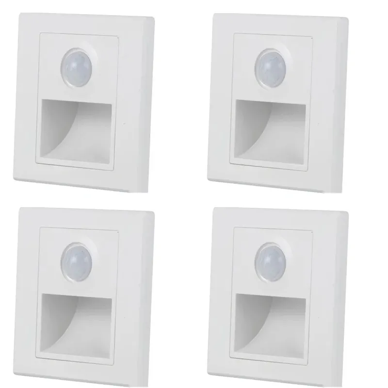 Détecteur de mouvement PIR avec capteur de lumière, lampe LED murale encastrée pour escalier et chambre à coucher, veilleuse LED, AC 110 V-220 V 16