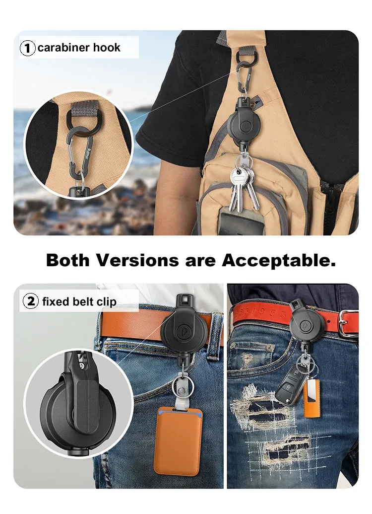 Porte-clés rétractable en extérieur