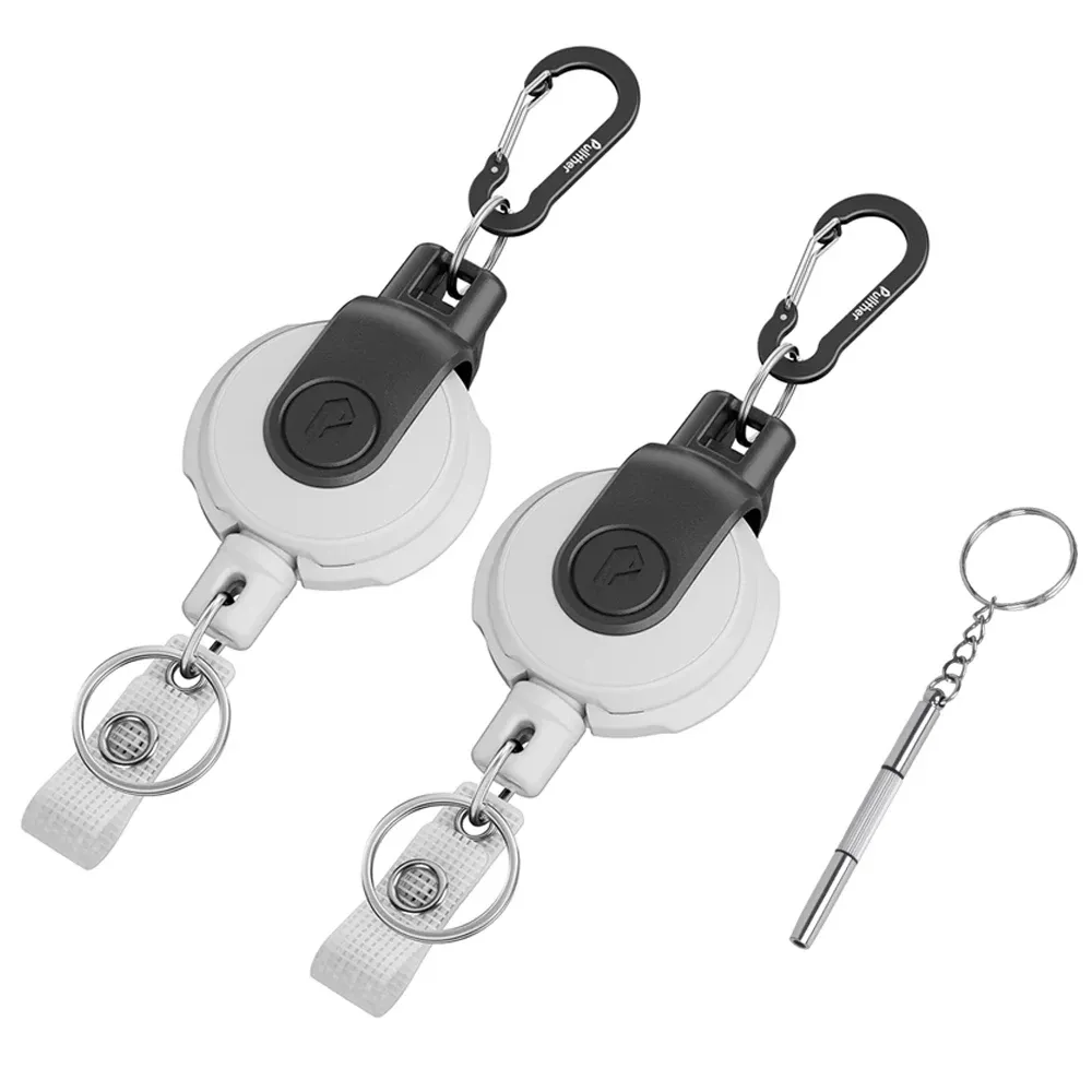 Porte-clés rétractable à enrouleur avec mousqueton à relâche rapide, équipement d'extérieur et de camping 14