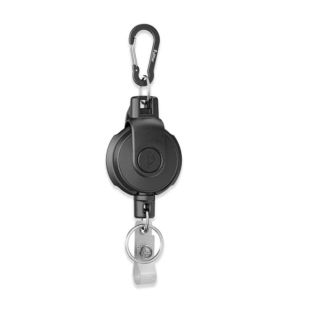 Porte-clés rétractable à enrouleur avec mousqueton à relâche rapide, équipement d'extérieur et de camping 8