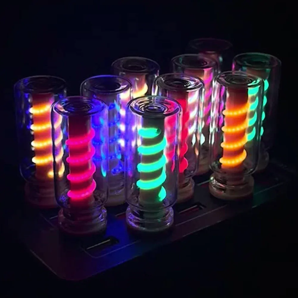 Ampoule LED rétro à filament spirale, USB 5 V, variable tactile, 1 W, veilleuse décorative pour voiture et camping 5